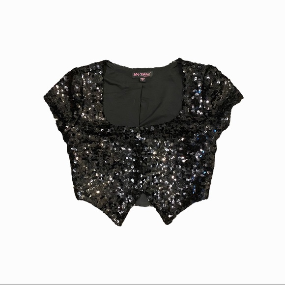 Betsey Johnson Jackets & Blazers - Betsey Johnson Sequin Tuxedo Vest